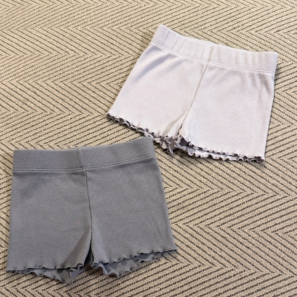 Little Co. by Lauren Conrad Ribbed Lettuce Edge Shorts 2-Pack